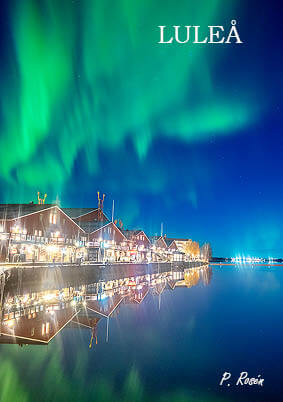 Kylskåpsmagnet Luleå norrsken