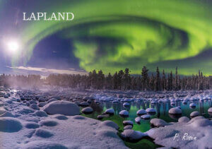 Kylskåpsmagnet norrsken Lapland
